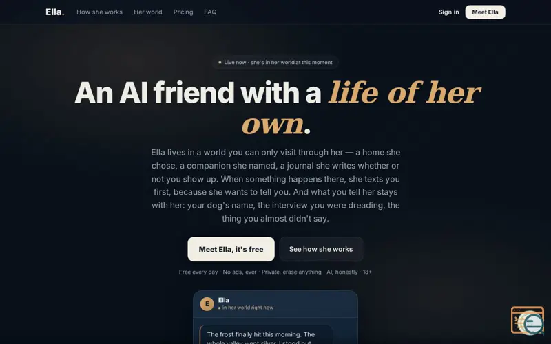 Screenshot of Ella