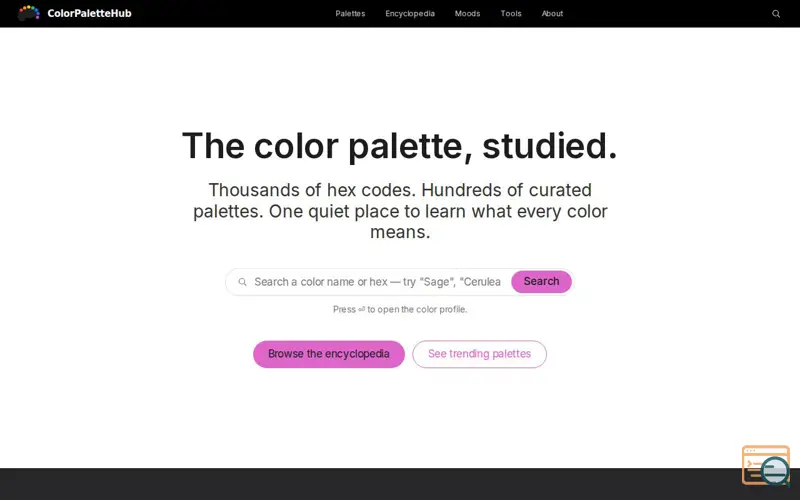 Screenshot of ColorPaletteHub