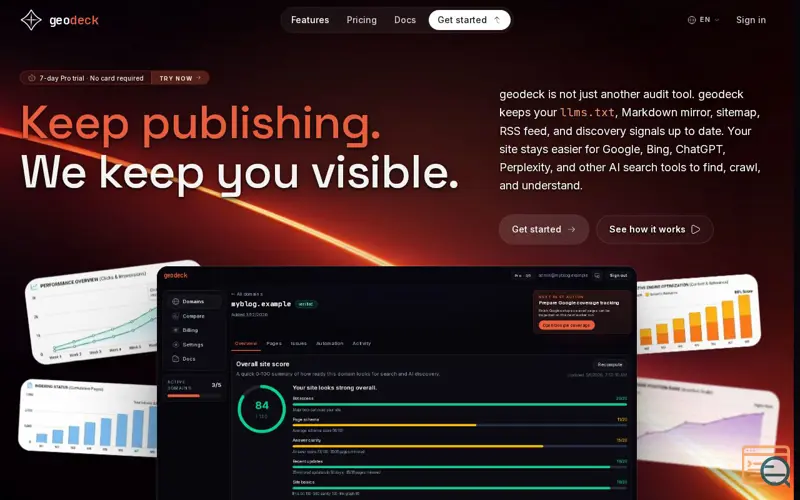 Screenshot of geodeck