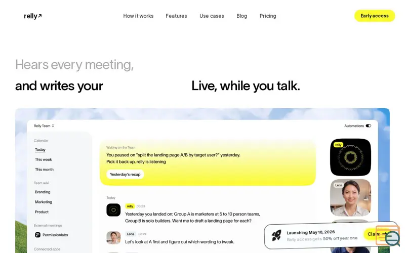 Screenshot of relly