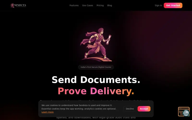 Screenshot of Senduta