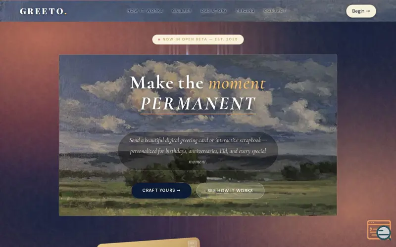 Screenshot of Greeto