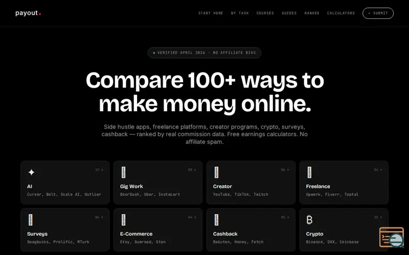 Screenshot of Payout