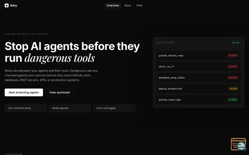 Screenshot of Relay Security