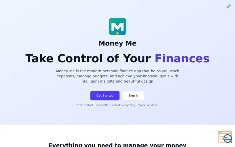 Screenshot of Money Me