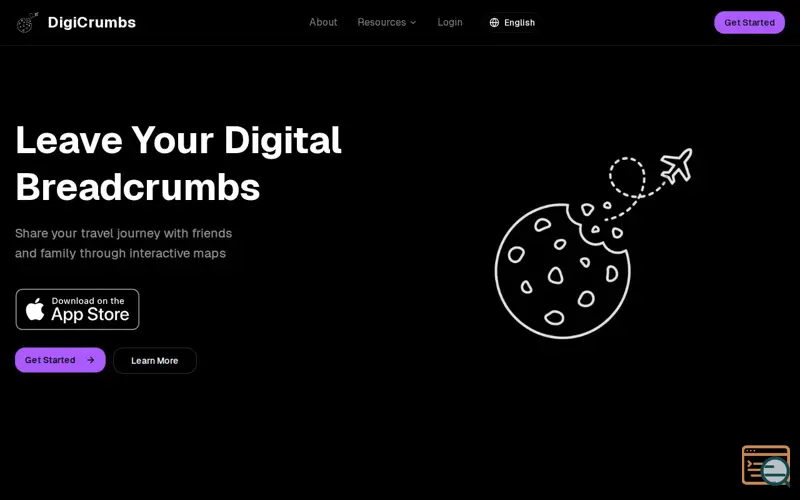 Screenshot of DigiCrumbs