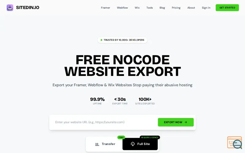 Screenshot of SitedIn.io