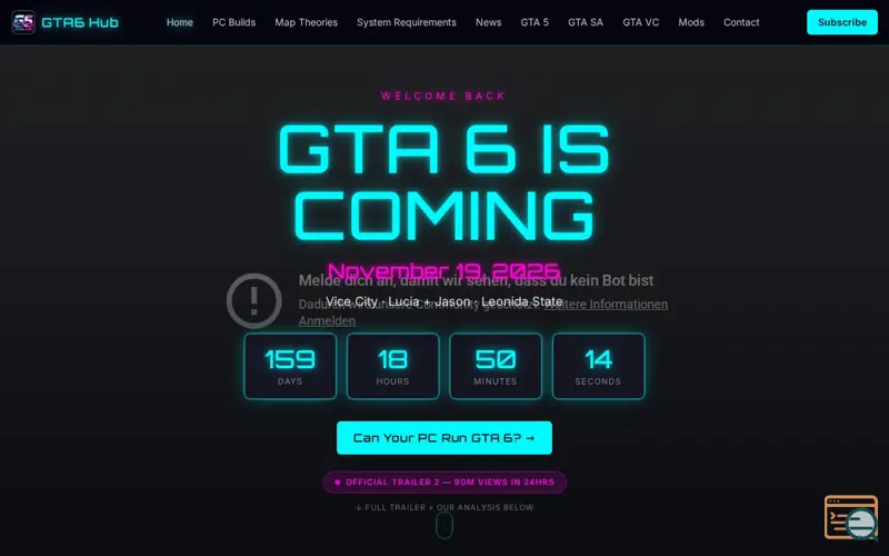 Screenshot of GTA6 PC compatibility check + launch hub