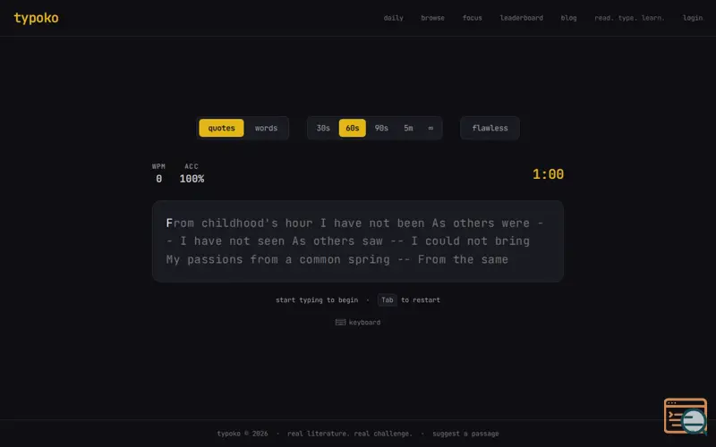 Screenshot of Typoko