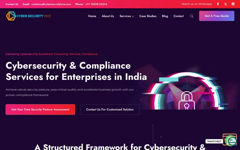 Screenshot of Cyber Security Hive