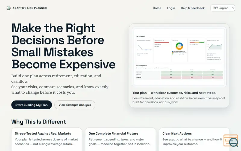 Screenshot of Adaptive Life Planner
