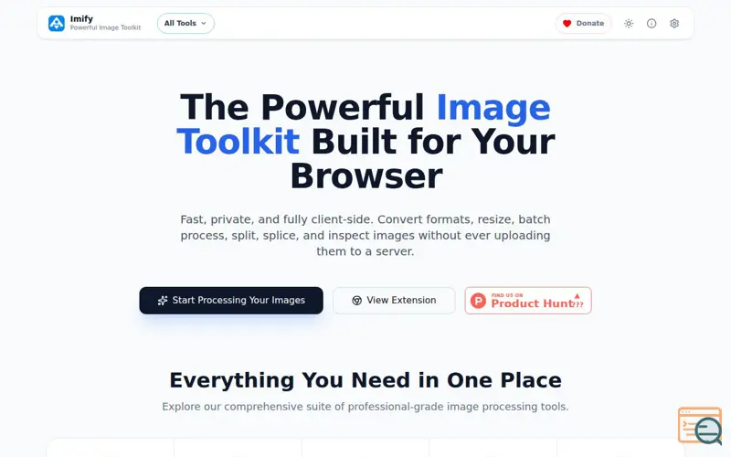 Screenshot of Imify