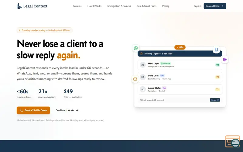 Screenshot of LegalContext