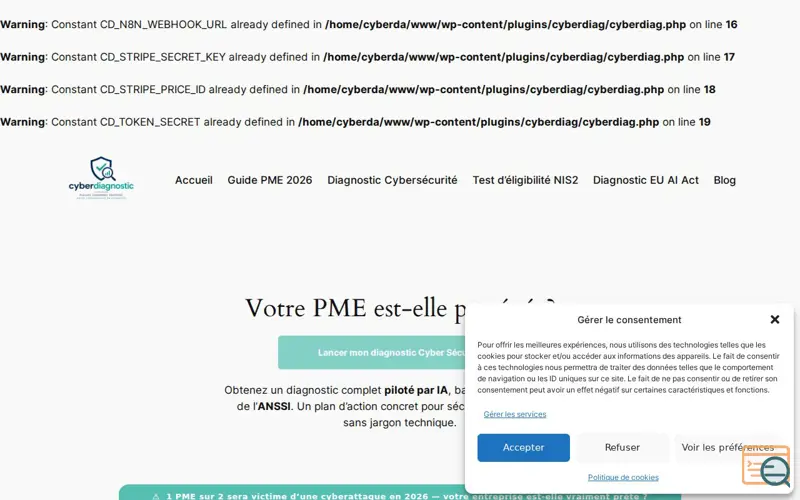 Screenshot of cyberdiagnostic