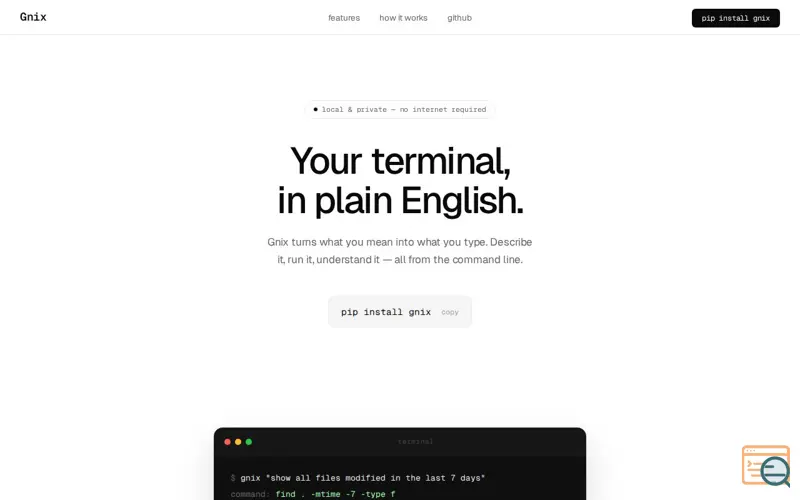 Screenshot of Gnix