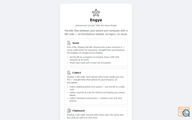Screenshot of Engye
