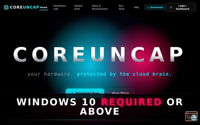 Screenshot of CoreUncap v1.0.2