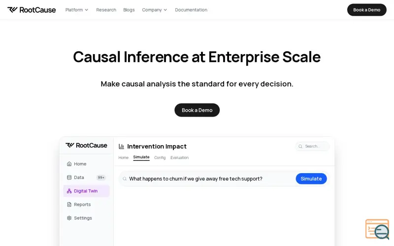 Screenshot of RootCause.ai