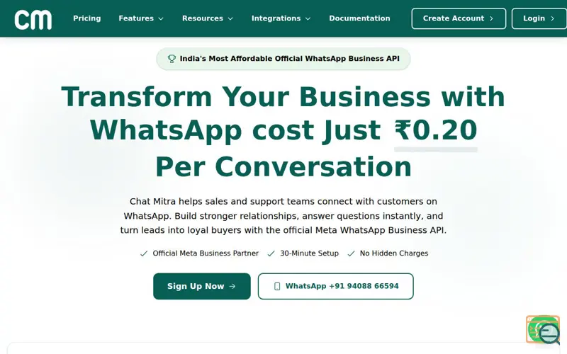 Screenshot of Chat Mitra