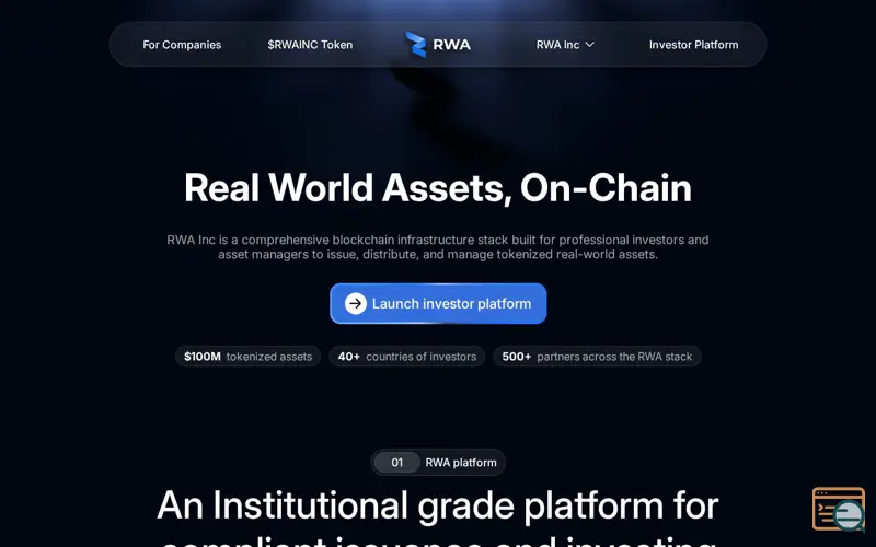 Screenshot of RWA Inc