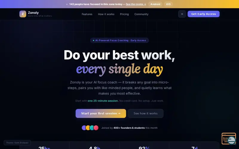 Screenshot of Zonoly
