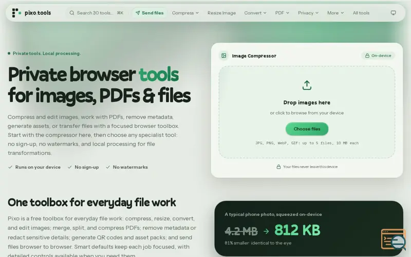 Screenshot of Pixo