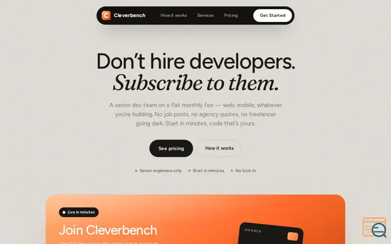 Screenshot of Cleverbench
