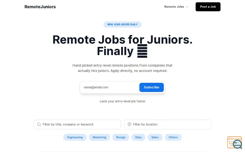 Screenshot of RemoteJuniors