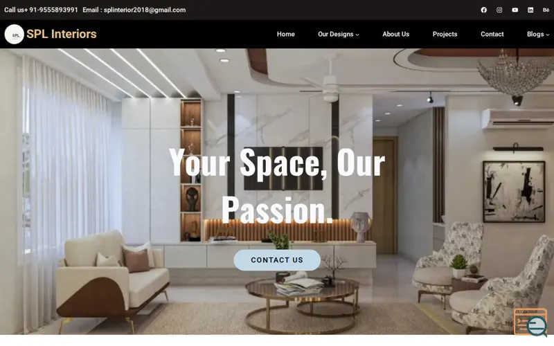 Screenshot of SPL Interiors