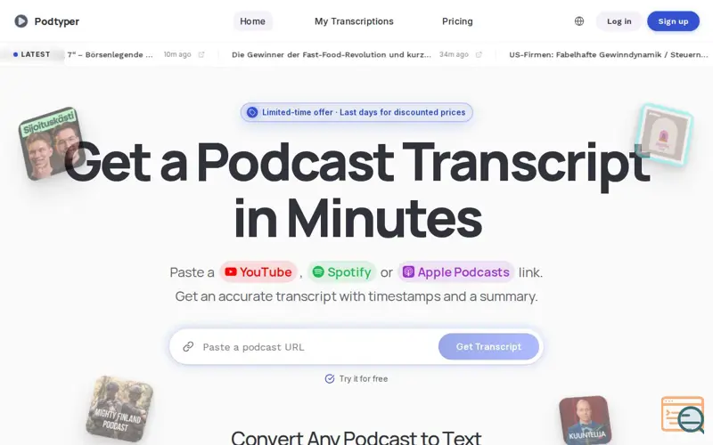 Screenshot of PodTyper