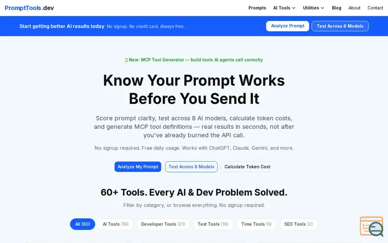 Screenshot of PromptTools