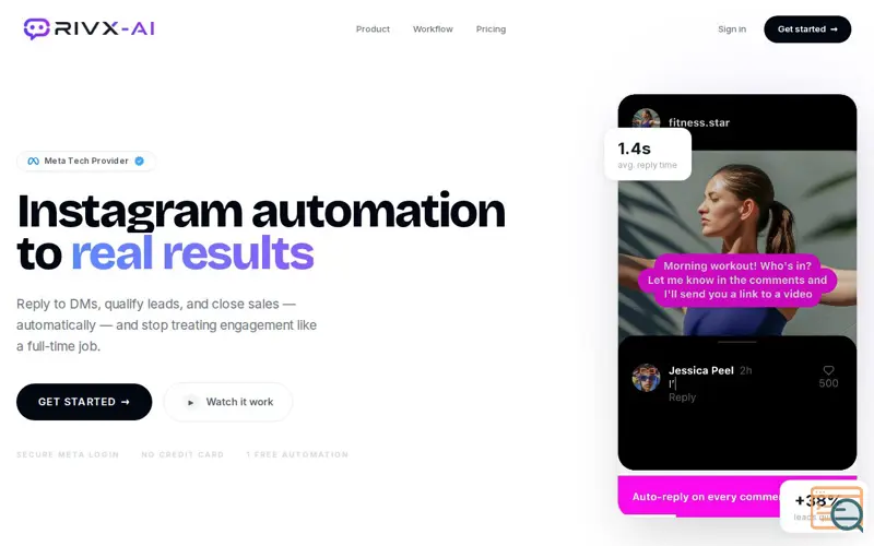 Screenshot of rivx.ai/