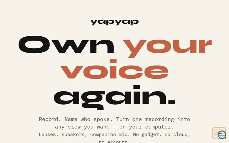 Screenshot of yapyap