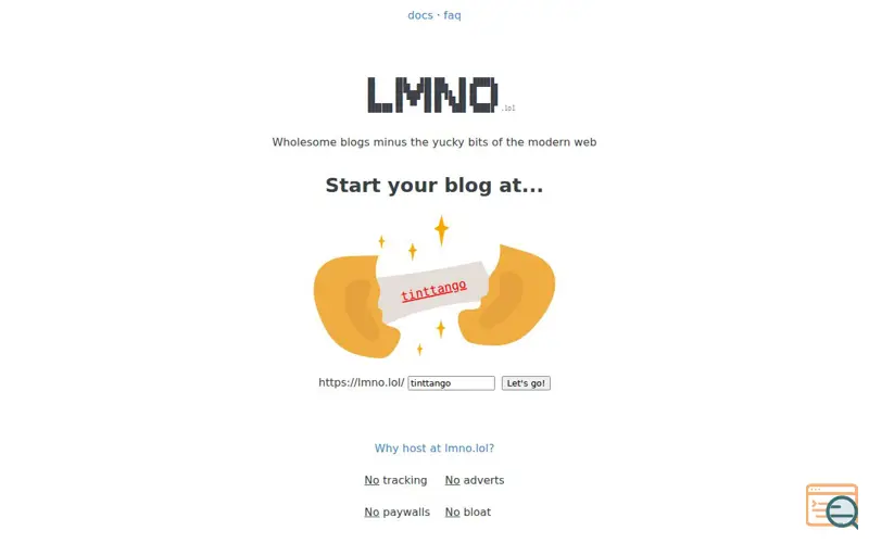 Screenshot of LMNO.lol