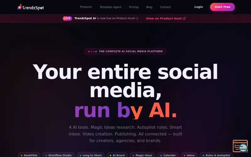 Screenshot of Trendzspot AI
