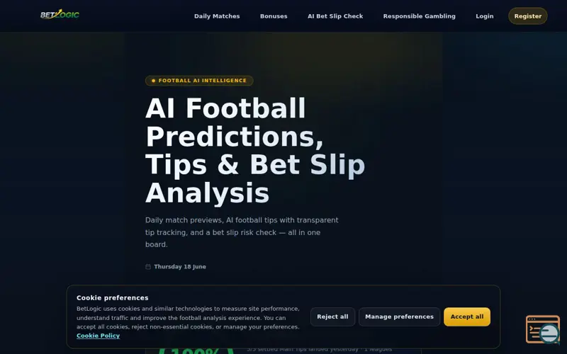 Screenshot of BetLogic