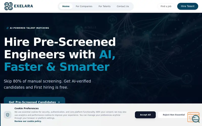 Screenshot of Exelara