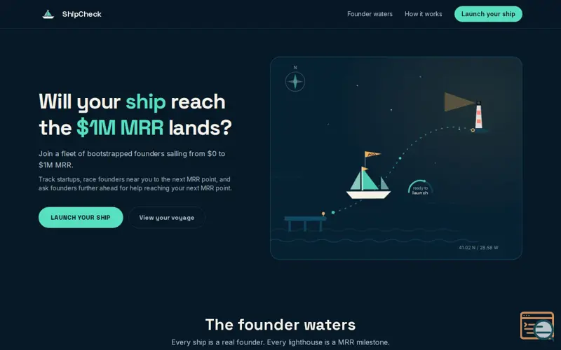 Screenshot of ShipCheck