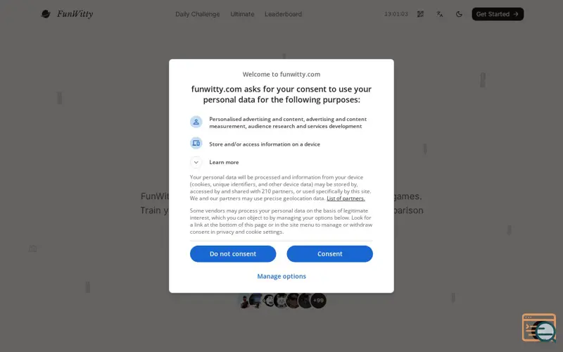 Screenshot of FunWitty