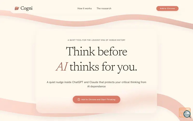 Screenshot of Cogni — Your Thinking Companion