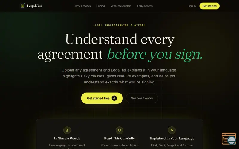 Screenshot of LegalHai