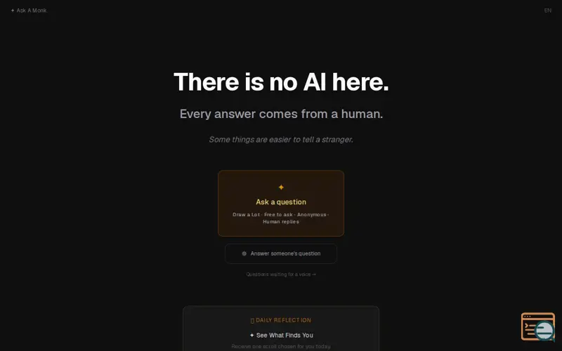 Screenshot of Human Answers, Not AI