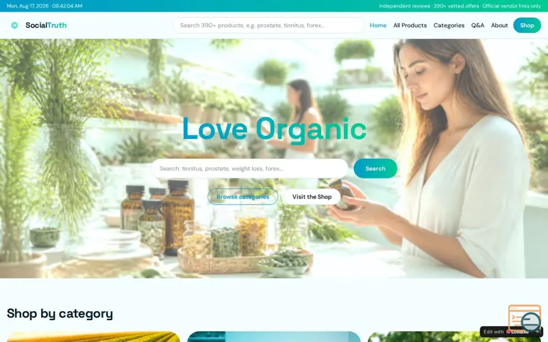 Screenshot of Social Truth Shop
