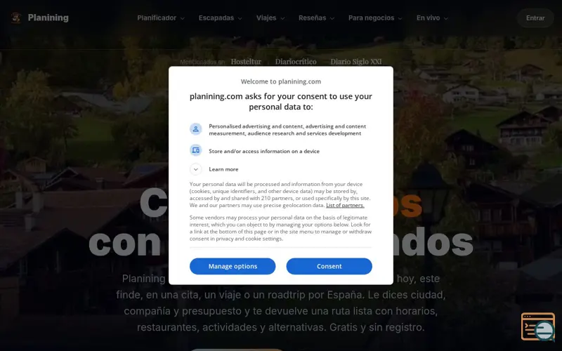 Screenshot of Planining