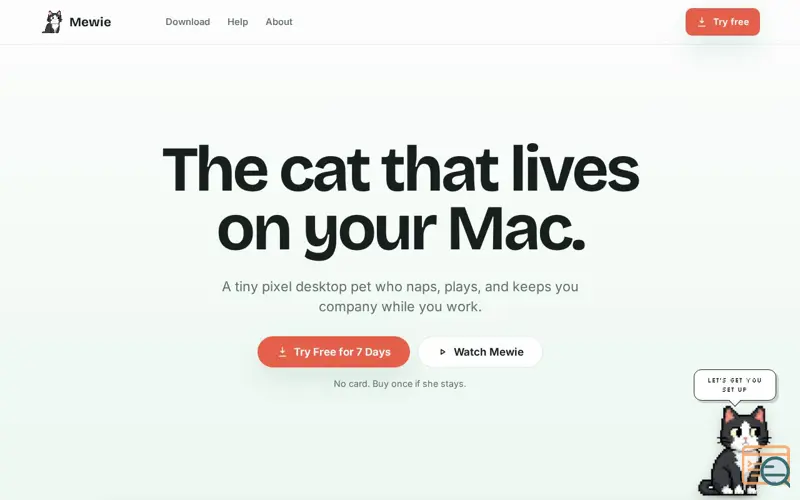 Screenshot of Mewie