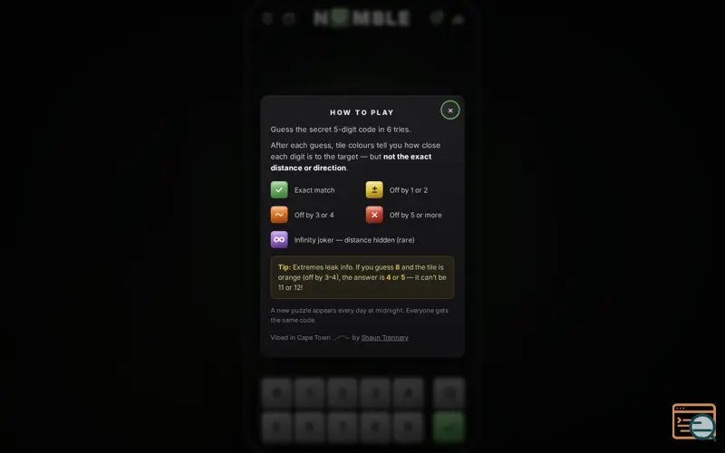 Screenshot of Numble