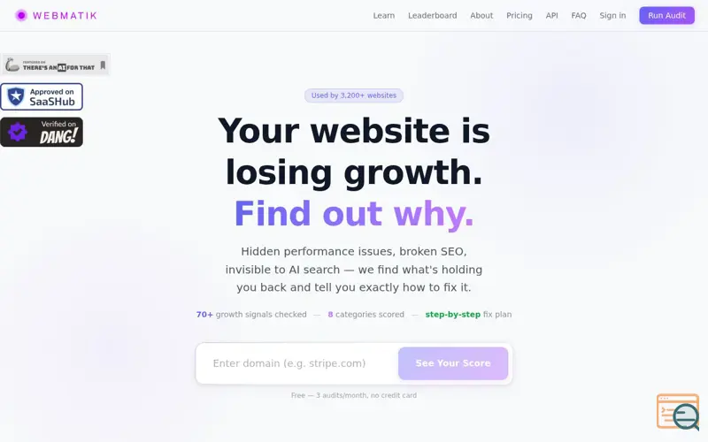 Screenshot of Webmatik