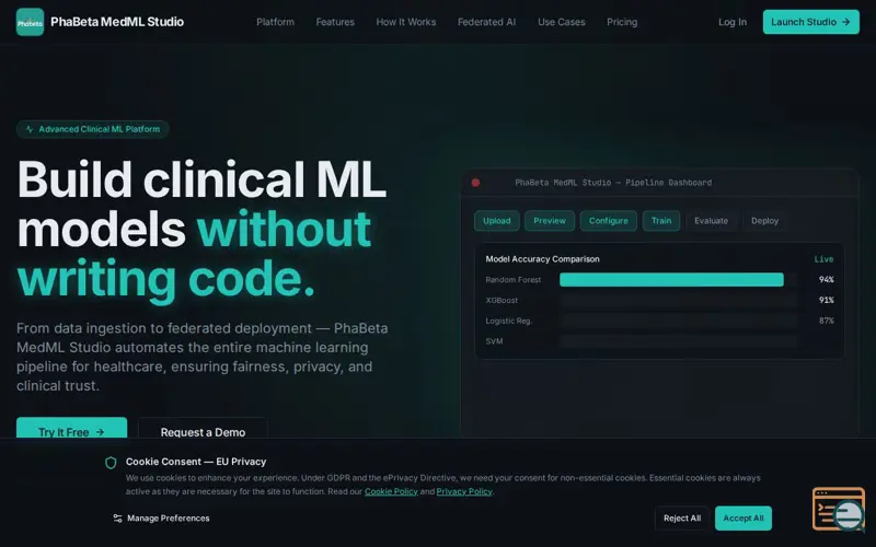 Screenshot of PhaBeta MedML Studio