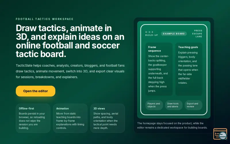 Screenshot of TacticSlate