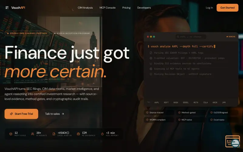 Screenshot of Vouch API